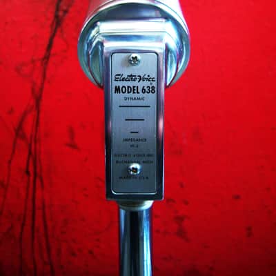 Vintage 1950's Electro-Voice 638 Omnidirectional Dynamic Microphone Hi Z harp mic w Belden 8401 model cable 606 605 607 664 image 9