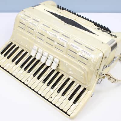 Vintage 1960's Titano Custom Built Accordion, Pearloid, Made in Italy, Offered As Is image 2