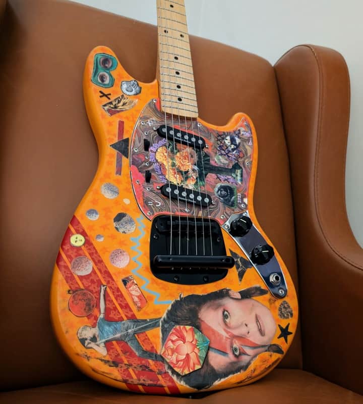 Fender David Bowie "Ziggy Stardust" Mustang 1 of 1 - Pro Setup - Artist Guitar - Original - Capri Orange image 1