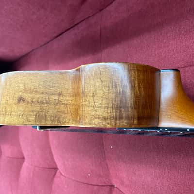 Kamaka HF-1 Soprano Ukulele with Full Ebony Package, MOP inlay, Koa Medium Curl Upgrade w/ Case image 11