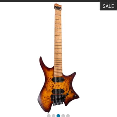 Strandberg Boden Original 7 Trem (Vintage Burst) Poplar Burl Electric Guitar image 1