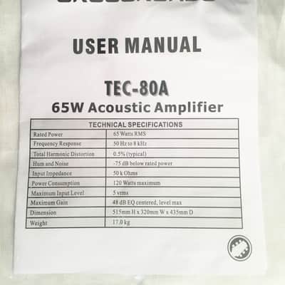 Crossroads 80 Watt Acoustic Guitar Amplifier-Two 8" Speakers with Tweeter and Effects image 3