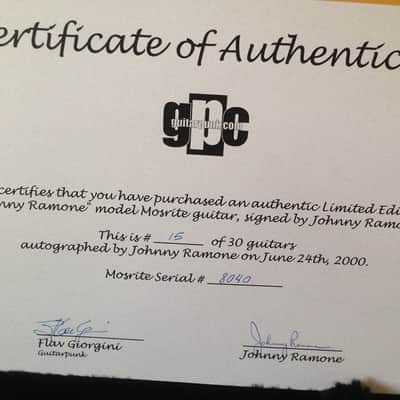 2000s Mosrite Johnny Ramone Signed Mark-II Guitar Guitar Punk GPC Mosrite Japan Complete w/ COA OHSC image 17