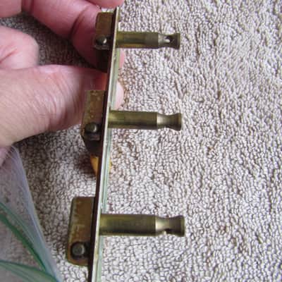 Kluson Double Line 3 On A Strip Bass Side Tuners 65ish Vintage Kluson Double Line Tuners W/Bent Key image 2