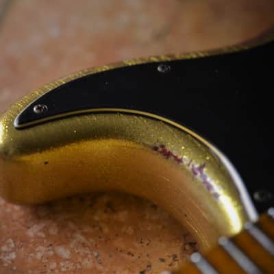 American Fender Stratocaster Relic Custom Gold Sparkle HSS Texas Specials image 23