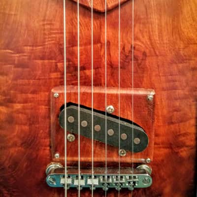 Anderson Custom Telecaster 2016 Redwood Burl Top with Mahogany Body image 4