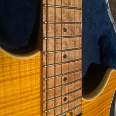 Peavey EVH Wolfgang USA Standard Deluxe 1999 Trans Amber Flame Top image 14