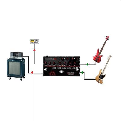 RADIAL ENGINEERING BASSBONE OD 2 Channel Bass Preamp & Overdrive Pedal image 5