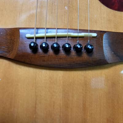 2000 Takamine Jasmine S-45 SK Acoustic Dreadnought Guitar Pro Setup New Strings Semi Hard Shell Case Bild 3