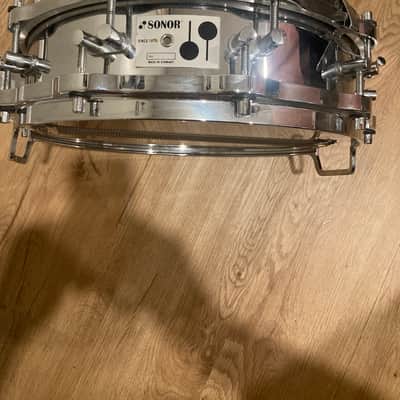 Sonor D-420 Phonic 14x4" 10-Lug Ferro-Manganese Steel Piccolo Snare Drum 1982 - 1994 - Chrome-Plated image 4