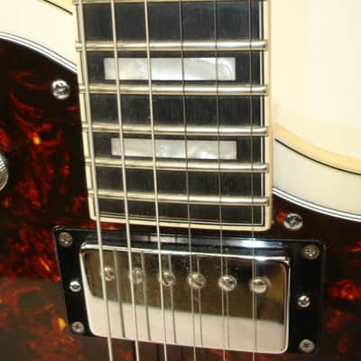 D'Angelico Premier Atlantic Single Cutaway HH with Stoptail Electric Guitar, Antique White w/ Bag image 7
