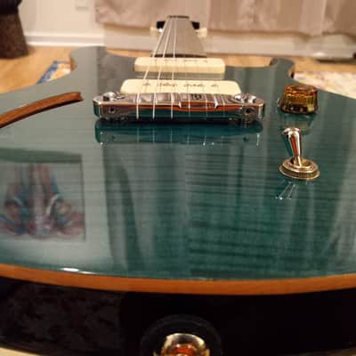 PRS SE Custom 22 Semi-hollow Soapbar 2004 Emerald Green Flame-Top image 4