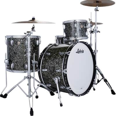 Ludwig Classic Maple Pro Beat 3-piece Shell Pack - Moss Green Pearl image 2