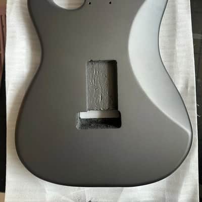 Metallic Silver SSS Strat Style Guitar Paulownia Wood Body image 2