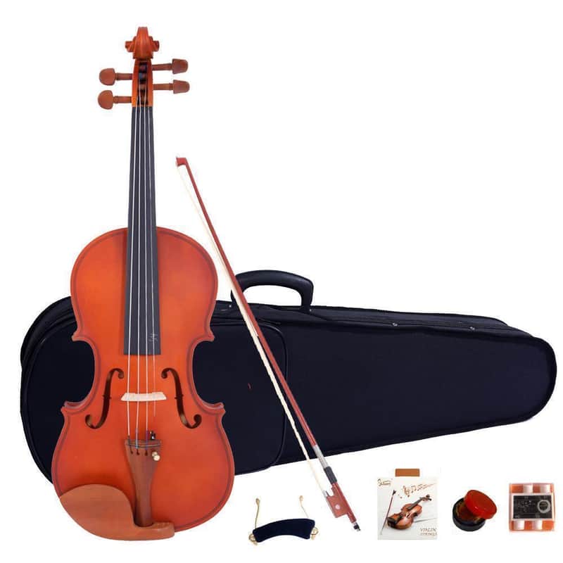 Glarry Natural 4/4 Matte Maple Acoustic Violin Full Kit +Case+Bow+Rosin+Tuner image 1