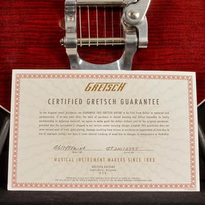 Gretsch G6134TFM-NH Nigel Hendroff Signature Penguin 2022 - Dark Cherry Metallic Flame image 8