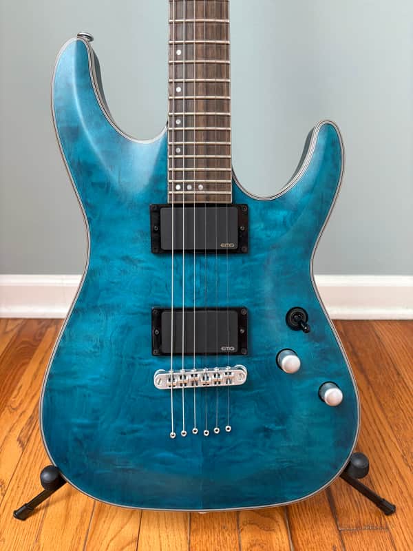 Schecter C-1 Platinum w/ Rosewood Fretboard - See-Thru Midnight Blue image 1