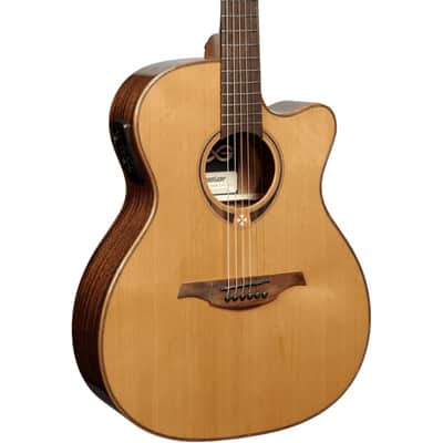 Lag Tramontane T118ACE | Auditorium Cutaway Acoustic-Electric, Natural. New with Full Warranty! image 1
