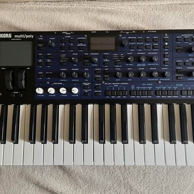 Korg Multi/Poly 37-Key Analog Modeling Synthesizer 2024 - Present - Black & Blue with Wood Sides image 1
