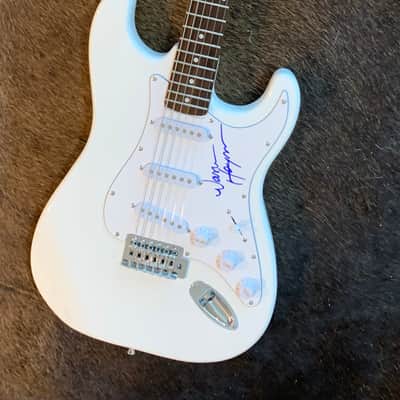 Fender Squier Stratocaster signed by Warren Haynes White image 6