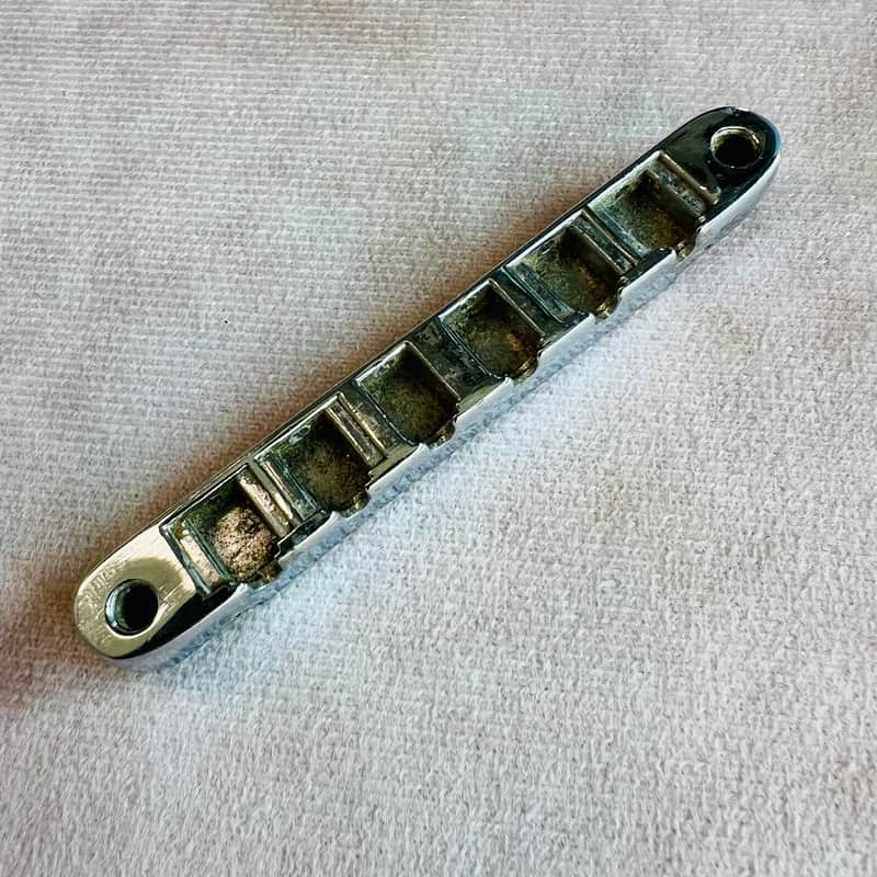 Gibson ABR-1 Bridge Base Patent Number w/ Foundry Mark 1966-1970 - Chrome image 1