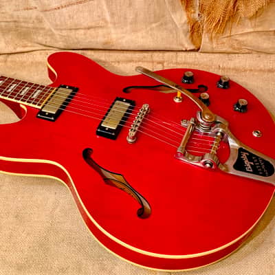 Epiphone Riviera MIK 2006 - Cherry w/Bigsby image 11