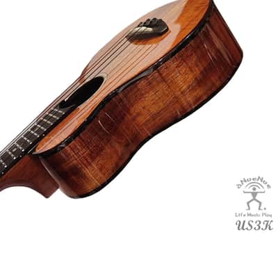 aNueNue Koa Bird US3K full Solid 4AAAA grade Hawaiian Koa Soprano ukulele image 5