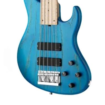 Sadowsky MetroLine 24-Fret Modern Bass-Swamp Ash Body-5 String-Ocean Blue Transparent Satin image 4