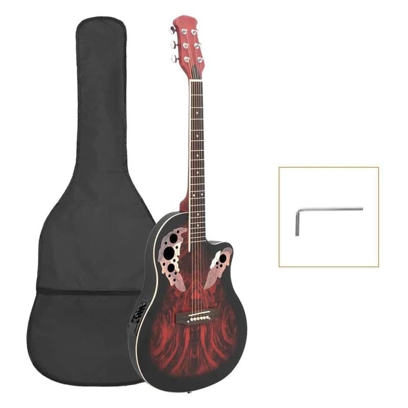 41 inch Cutaway Acoustic-Electric Guitar School Band With Bag Wrench Tool