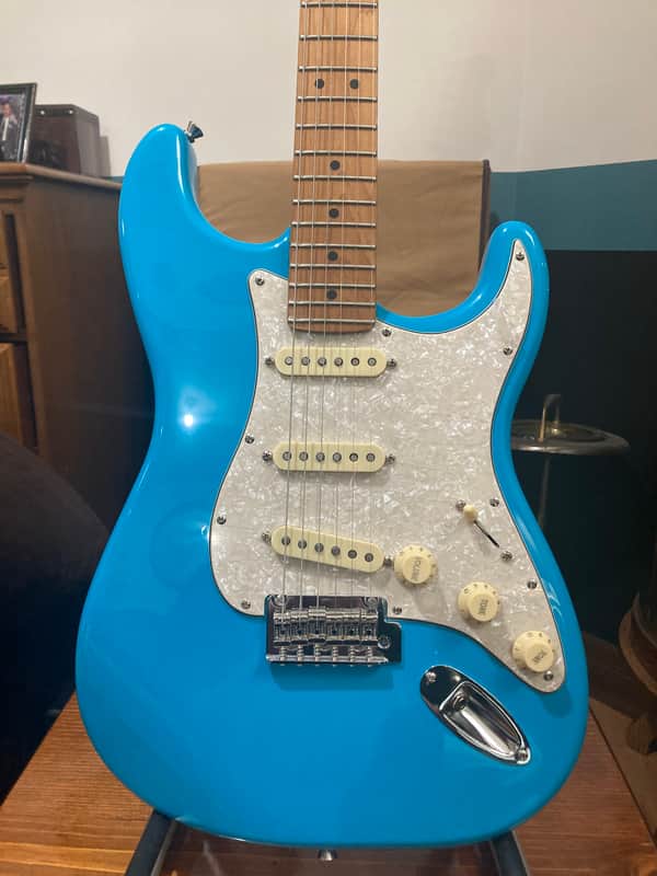 Fender Stratocaster 6.5 lbs. PC Miami Blue Roasted Maple Neck Fender 57/62 Pickups image 1