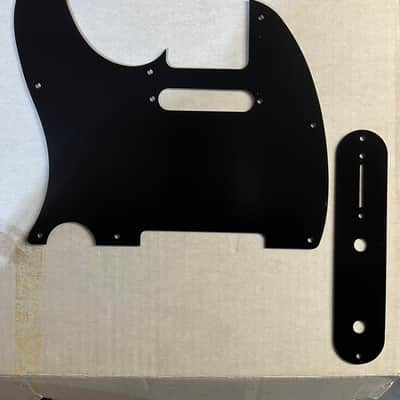 New Black Brushed Anodized Aluminum Telecaster Electric Guitar Pickguard w Control Plate Tele TL image 3
