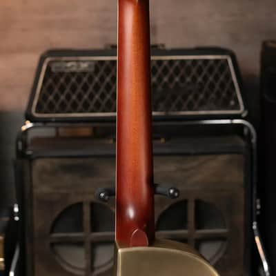 National Style 1 Baritone Tricone Resonator, Slimline Pickup - Antique Brass with Hardshell Case image 7