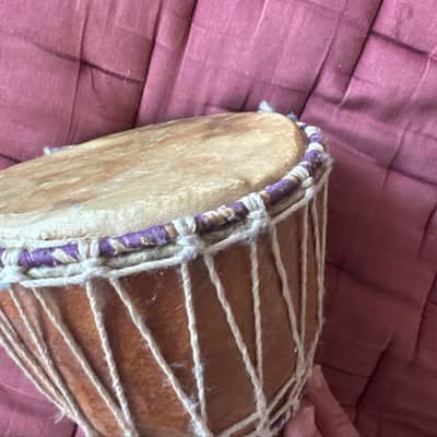 Authentic handmade african drum 9x6x4. small dejembe. image 11
