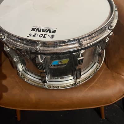 RARE Ludwig Coliseum Chrome (12 lug) snare 70s Blue/Olive badge - Chrome Over Wood image 4
