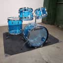Ludwig Early 1970's Vistalite 4 Piece Drum Set Blue 22/12/13/16 MADE IN USA