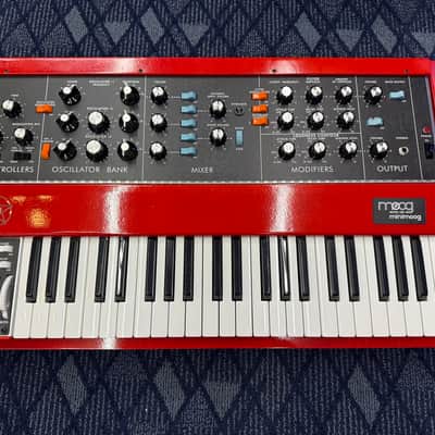 Moog Geddy Lee Minimoog Model D 44-Key Monophonic Synthesizer 2025 - Red / Black image 1