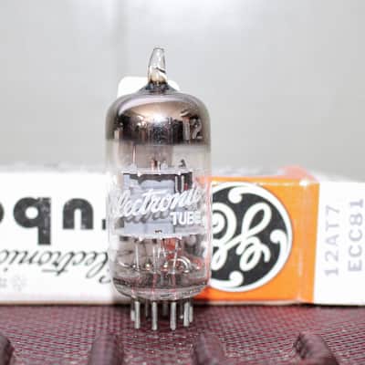 GE 12AT7 ECC81 GRAY PLATE HALO GETR PERFECT BALANCE NOS++ NIB VINTAGE 1976 image 1