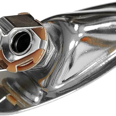 Guitar Input Jack Socket Plate Output Loaded Boat Style 1/4 Inch with Screws for Fender Stratocaster Strat St Mono Electric Guitar for Electric Guitar Replacement Parts（Chrome） image 4