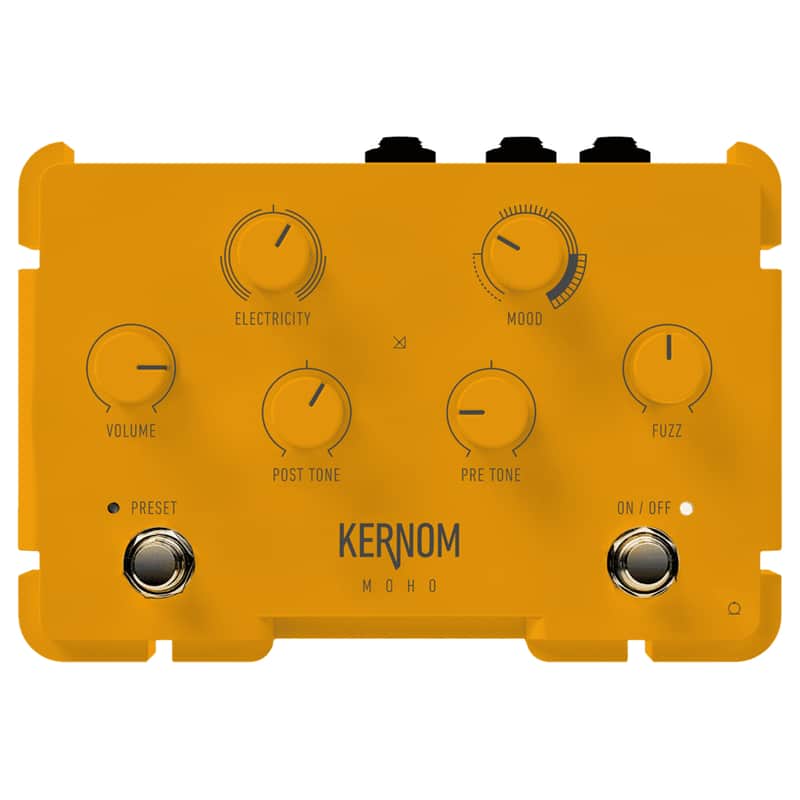 Kernom MOHO Multi Fuzz Pedal, Analog Fuzz Workstation with MIDI & Octaver , Yellow - DEMO UNIT image 1