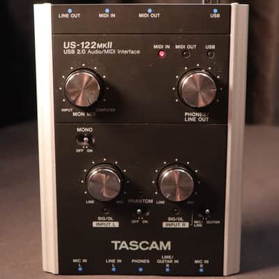 TASCAM US-122 MKII USB Audio Interface 2010s - Black image 10