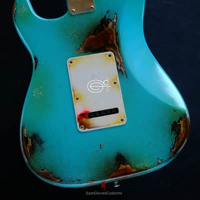 Fender Stratocaster HSS Seafoam Green Heavy Aged Relic image 8