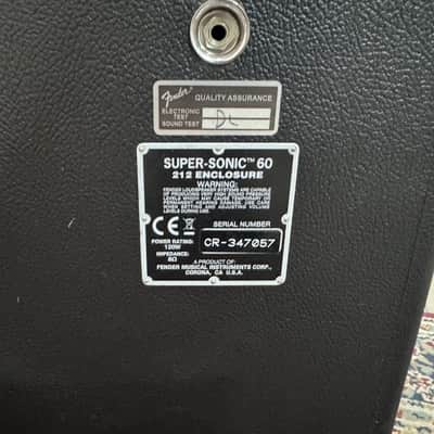 Fender Super-Sonic 60 212 Enclosure Black image 7