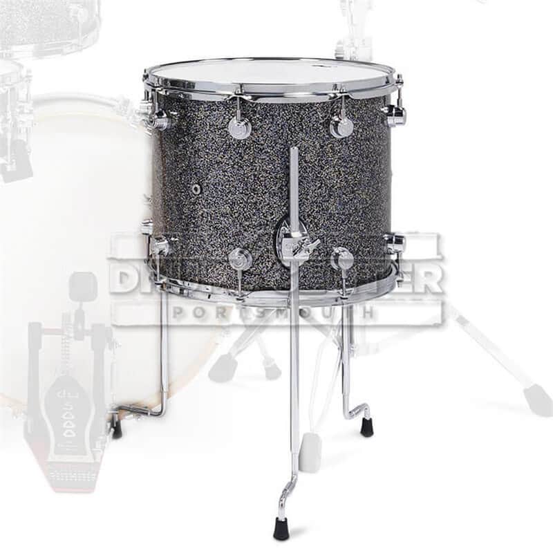 DW DWe Electronic/Acoustic Floor Tom 14x12 Black Galaxy image 1