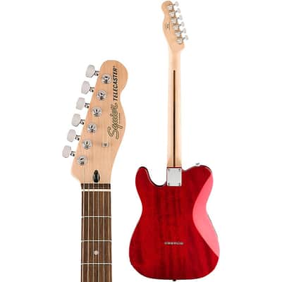 Squier Affinity Series Telecaster FMT SH Electric Guitar Regular Transparent Crimson image 4