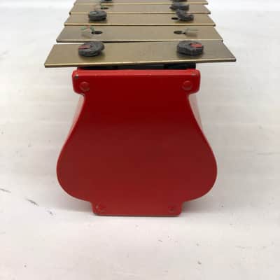 Vintage Tudor Tone 8 Note Metal Toy Xylophone - 1950's - Red image 2