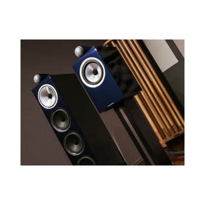 B&W (Bowers and Wilkins) 705 Signature Bookshelf Speakers - Pair - Midnight Blue - NEW image 2