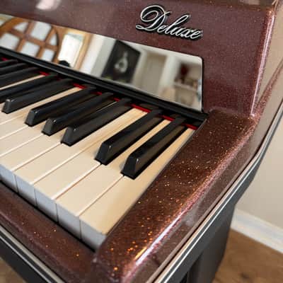 Sale! Vintage Vibe Deluxe 73 Electric Piano with Stereo Console Amplifier – Mint Condition – Rare Cherry Cola Sparkle image 11