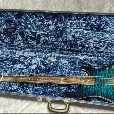 Ernie Ball MusicMan BFR StingRay 5H 20th Anniversary Tahitian Quilt. #6 of 10 StingRay 5H 2007 Tahitian Blue Quilt-Matching Headstock-Tahitian Blue Birdseye Neck image 21