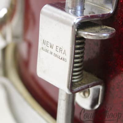 *Premier Olympic 16x16"Red Sparkle Floor Tom Drum 3Ply Birch Vintage 60s England image 3