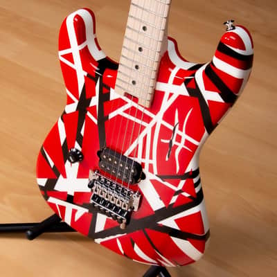 EVH Striped Series LH, R/B/W Electric Guitar SN EVH2111035 image 4